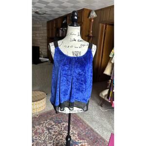 Y2K Mudd blue velour racer back tank